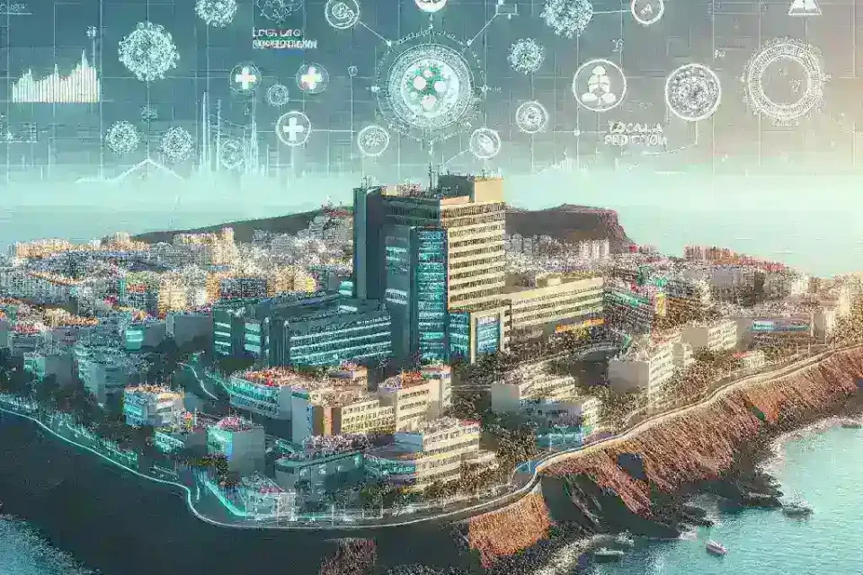 "Algoritmos de predicción de epidemias locales en hospitales de Canarias - profesionales de la salud utilizando tecnología avanzada para monitorear brotes de enfermedades".