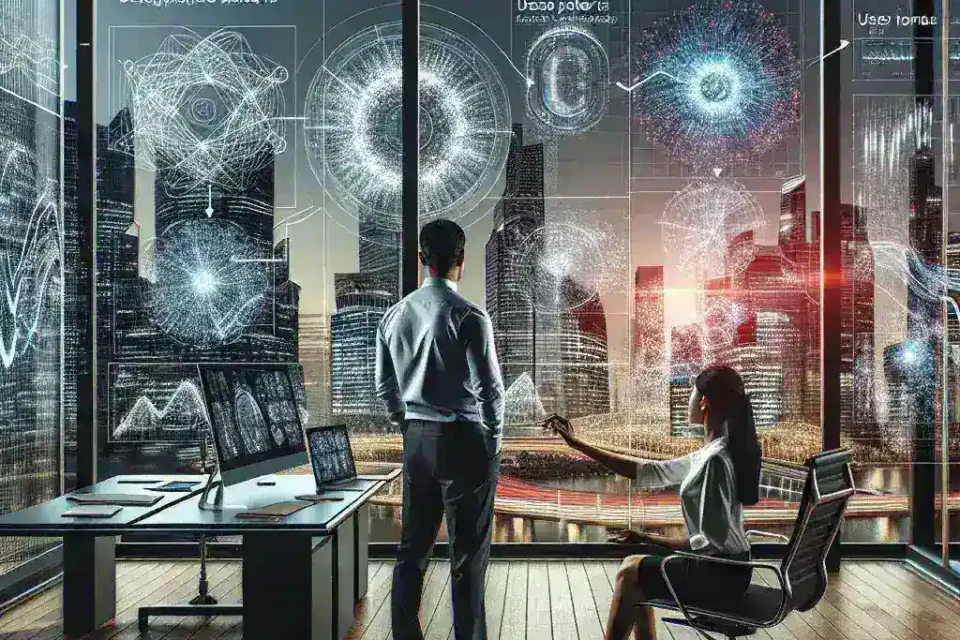 "Gráfico ilustrativo de tecnologías avanzadas para la observación de patrones de uso en APIs, destacando técnicas de análisis de datos y visualización, en el contexto de la guía completa 2024 sobre soluciones API."