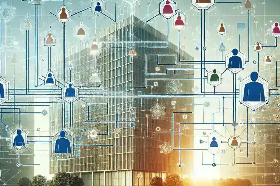 "Imagen ilustrativa de soluciones de gestión de roles y permisos a gran escala, mostrando un gráfico de estrategias efectivas para empresas modernas en un entorno digital."