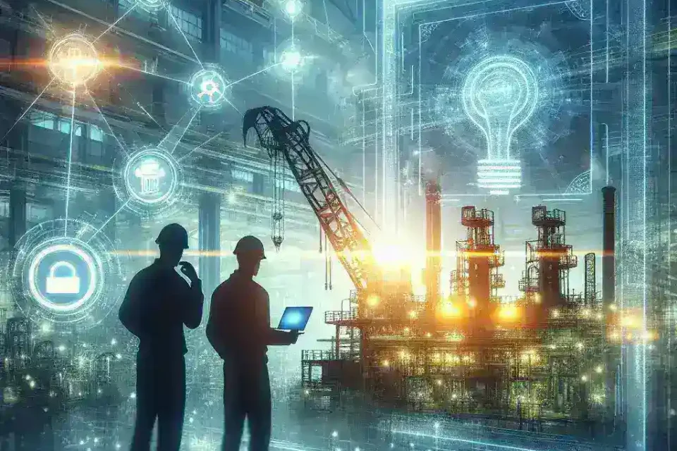 "Gemelos digitales en la industria española: representación visual de casos de éxito en la implementación de tecnología de gemelos digitales en fábricas y procesos industriales."