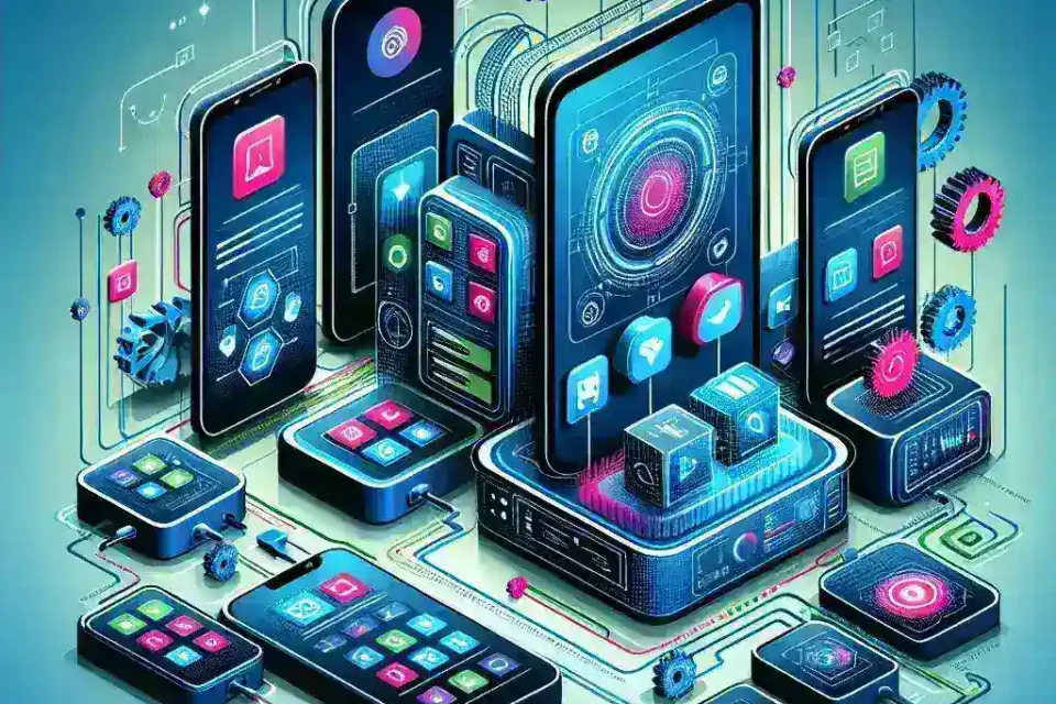 "Comparativa de plataformas de automatización de pruebas móviles 2024, mostrando interfaz de usuario y características clave, destacando herramientas populares para mejorar la eficiencia en pruebas de aplicaciones móviles."